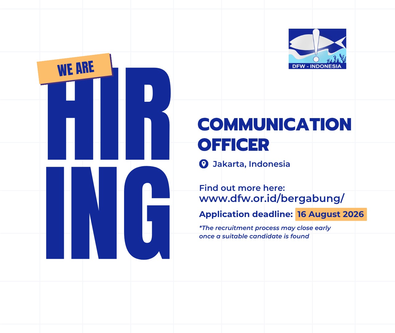 [HIRING] – Communication Officer